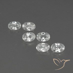 4.66ctw Natürlicher Weiß Zirkon, Oval, VVS-VS