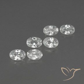 4.66 ct natürliche Weiß Zirkon-Edelsteine, Oval, VVS-VS