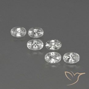 4.72ctw Natürlicher Weiß Zirkon, Oval, VVS-VS