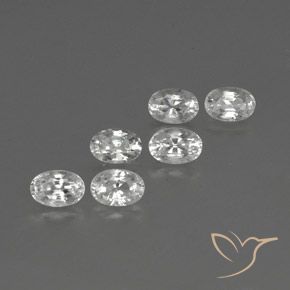 4.72 ct natürliche Weiß Zirkon-Edelsteine, Oval, VVS-VS