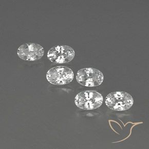 4.63ctw Natürlicher Weiß Zirkon, Oval, VVS-VS