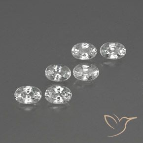 4.67 ct natürliche Weiß Zirkon-Edelsteine, Oval, VVS-VS