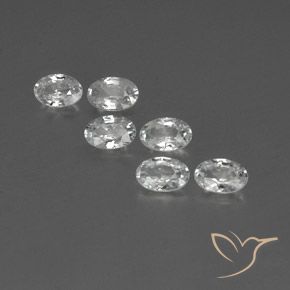3.96ctw Natürlicher Weiß Zirkon, Oval, VVS-VS