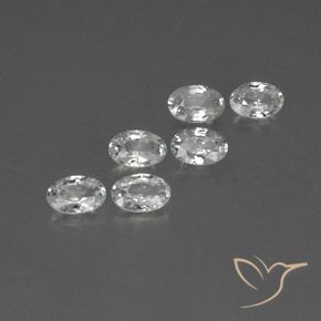 3.96 ct natürliche Weiß Zirkon-Edelsteine, Oval, VVS-VS