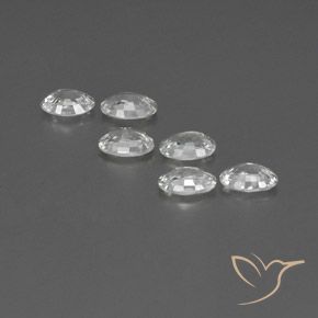 3.96 ct natürliche Weiß Zirkon-Edelsteine, Oval, VVS-VS