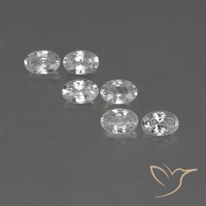 4.14ctw Natürlicher Weiß Zirkon, Oval, VVS-VS