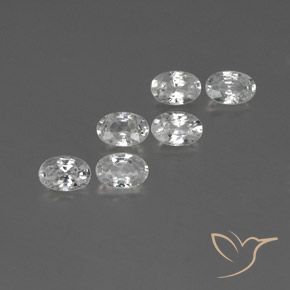 4.14 ct natürliche Weiß Zirkon-Edelsteine, Oval, VVS-VS