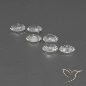 4.14 ct natürliche Weiß Zirkon-Edelsteine, Oval, VVS-VS