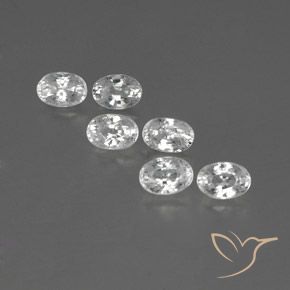 5.05ctw Natürlicher Weiß Zirkon, Oval, VVS-VS