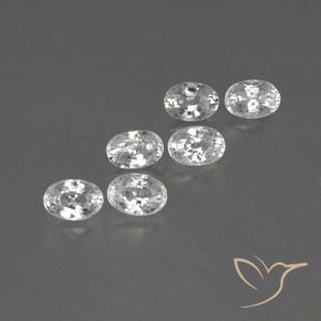 5.05 ct natürliche Weiß Zirkon-Edelsteine, Oval, VVS-VS