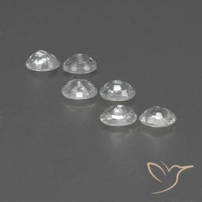 5.05 ct natürliche Weiß Zirkon-Edelsteine, Oval, VVS-VS