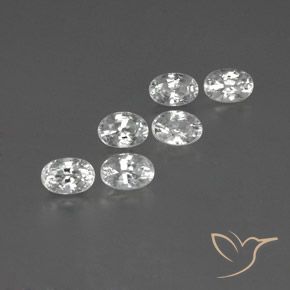 4.69 ct natürliche Weiß Zirkon-Edelsteine, Oval, VVS-VS
