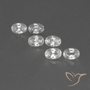 5.02ctw Natürlicher Weiß Zirkon, Oval, VVS-VS
