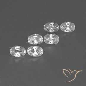 5.02 ct natürliche Weiß Zirkon-Edelsteine, Oval, VVS-VS