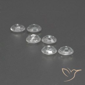 5.02 ct natürliche Weiß Zirkon-Edelsteine, Oval, VVS-VS