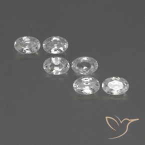4.54ctw Natürlicher Weiß Zirkon, Oval, VVS-VS