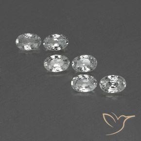 4.13ctw Natürlicher Weiß Zirkon, Oval, VVS-VS