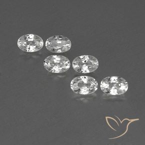 4.79ctw Natürlicher Weiß Zirkon, Oval, VVS-VS