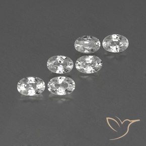 4.79 ct natürliche Weiß Zirkon-Edelsteine, Oval, VVS-VS