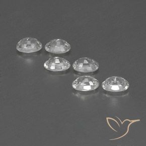 4.79 ct natürliche Weiß Zirkon-Edelsteine, Oval, VVS-VS