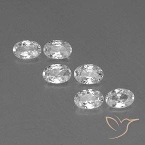 4.08ctw Natürlicher Weiß Zirkon, Oval, VVS-VS