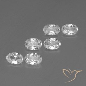 4.08 ct natürliche Weiß Zirkon-Edelsteine, Oval, VVS-VS