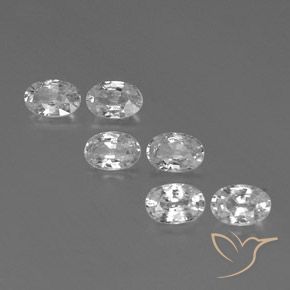 4.37ctw Natürlicher Weiß Zirkon, Oval, VVS-VS