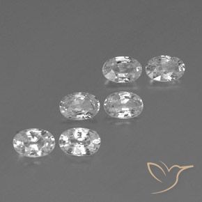 4.37 ct natürliche Weiß Zirkon-Edelsteine, Oval, VVS-VS