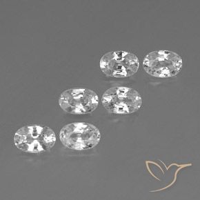 4.51 ct natürliche Weiß Zirkon-Edelsteine, Oval, VVS-VS