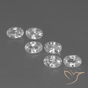 4.60ctw Natürlicher Weiß Zirkon, Oval, VVS-VS