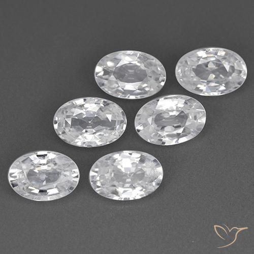 4.08 ct natürliche Weiß Zirkon-Edelsteine, Oval, VVS-VS