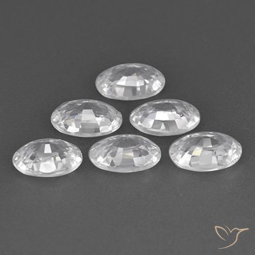4.08 ct natürliche Weiß Zirkon-Edelsteine, Oval, VVS-VS