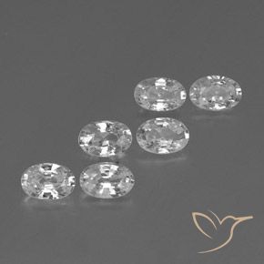 4.15 ct natürliche Weiß Zirkon-Edelsteine, Oval, VVS-VS