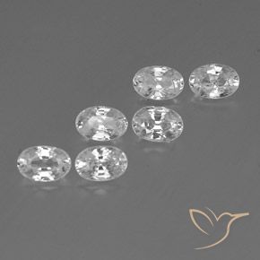 4.64 ct natürliche Weiß Zirkon-Edelsteine, Oval, VVS-VS