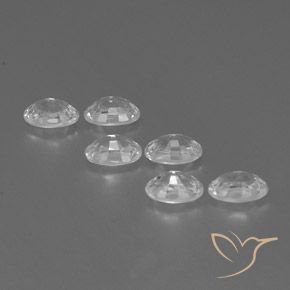 4.64 ct natürliche Weiß Zirkon-Edelsteine, Oval, VVS-VS