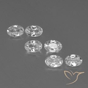 4.24ctw Natürlicher Weiß Zirkon, Oval, VVS-VS