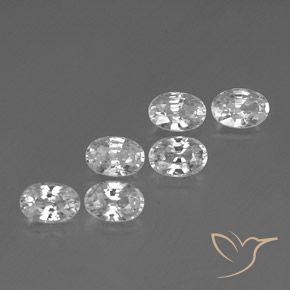 4.71 ct natürliche Weiß Zirkon-Edelsteine, Oval, VVS-VS