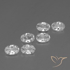 4.07 ct natürliche Weiß Zirkon-Edelsteine, Oval, VVS-VS