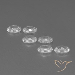 4.07 ct natürliche Weiß Zirkon-Edelsteine, Oval, VVS-VS