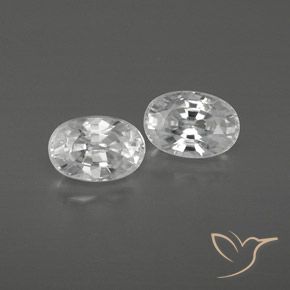 1.72ctw Natürlicher Weiß Zirkon, Oval, VVS