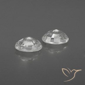 1.66 ct natürliche Weiß Zirkon-Edelsteine, Oval, VVS