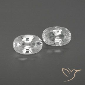 1.75ctw Natürlicher Weiß Zirkon, Oval, VVS-VS