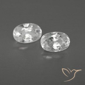 1.75 ct natürliche Weiß Zirkon-Edelsteine, Oval, VVS-VS