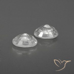 1.75 ct natürliche Weiß Zirkon-Edelsteine, Oval, VVS-VS