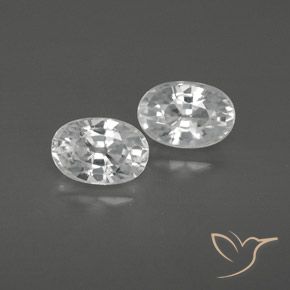 1.69ctw Natürlicher Weiß Zirkon, Oval, VVS