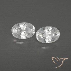 1.69 ct natürliche Weiß Zirkon-Edelsteine, Oval, VVS