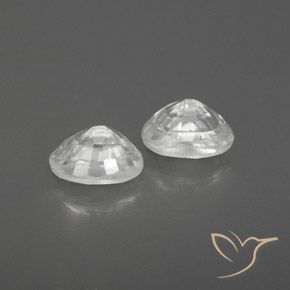 1.86 ct natürliche Weiß Zirkon-Edelsteine, Oval, VVS
