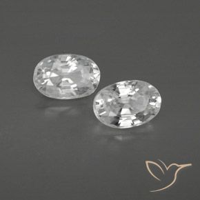 1.64 ct natürliche Weiß Zirkon-Edelsteine, Oval, VVS-VS
