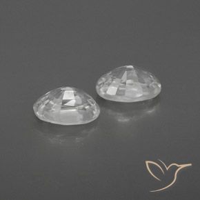 1.64 ct natürliche Weiß Zirkon-Edelsteine, Oval, VVS-VS