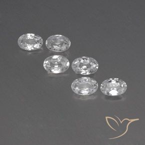 3.97ctw Natürlicher Weiß Zirkon, Oval, VVS-VS